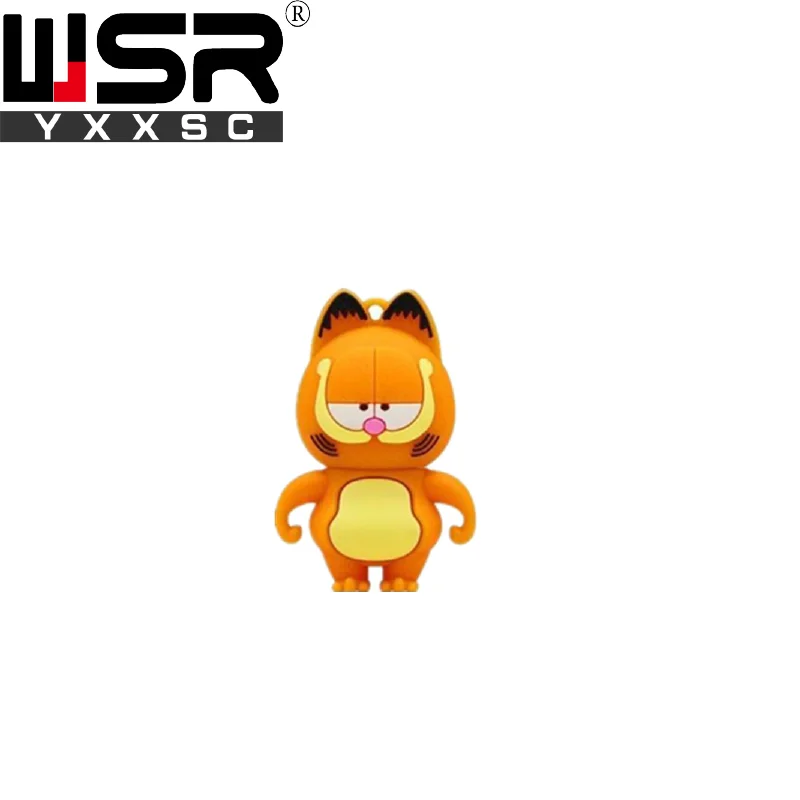 1 Мультфильм Гарфилд usb2.0 флеш-накопитель 32gb желтый usb flash 128gb реальная емкость высокоскоростная карта памяти 8gb 16gb 64gb - Цвет: 1