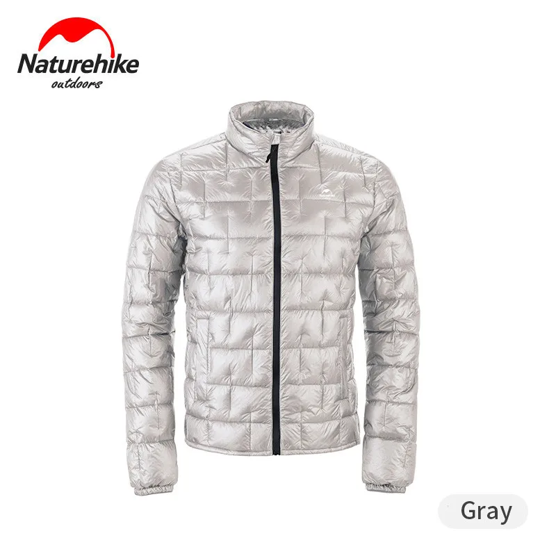 Gray Сверхлегкий пуховик Naturehike, одежда для улицы, 95% белый гусиный пух, унисекс, 1000+ FP, сохраняющая тепло, зимняя одежда для кемпинга - Цвет: Gray