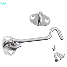 Door Bolt Stainless Steel Window Sliding Door Latch Cabin Hook And Eye Latch Lock Shed Gate Door Catch Silent Holder  HTML
