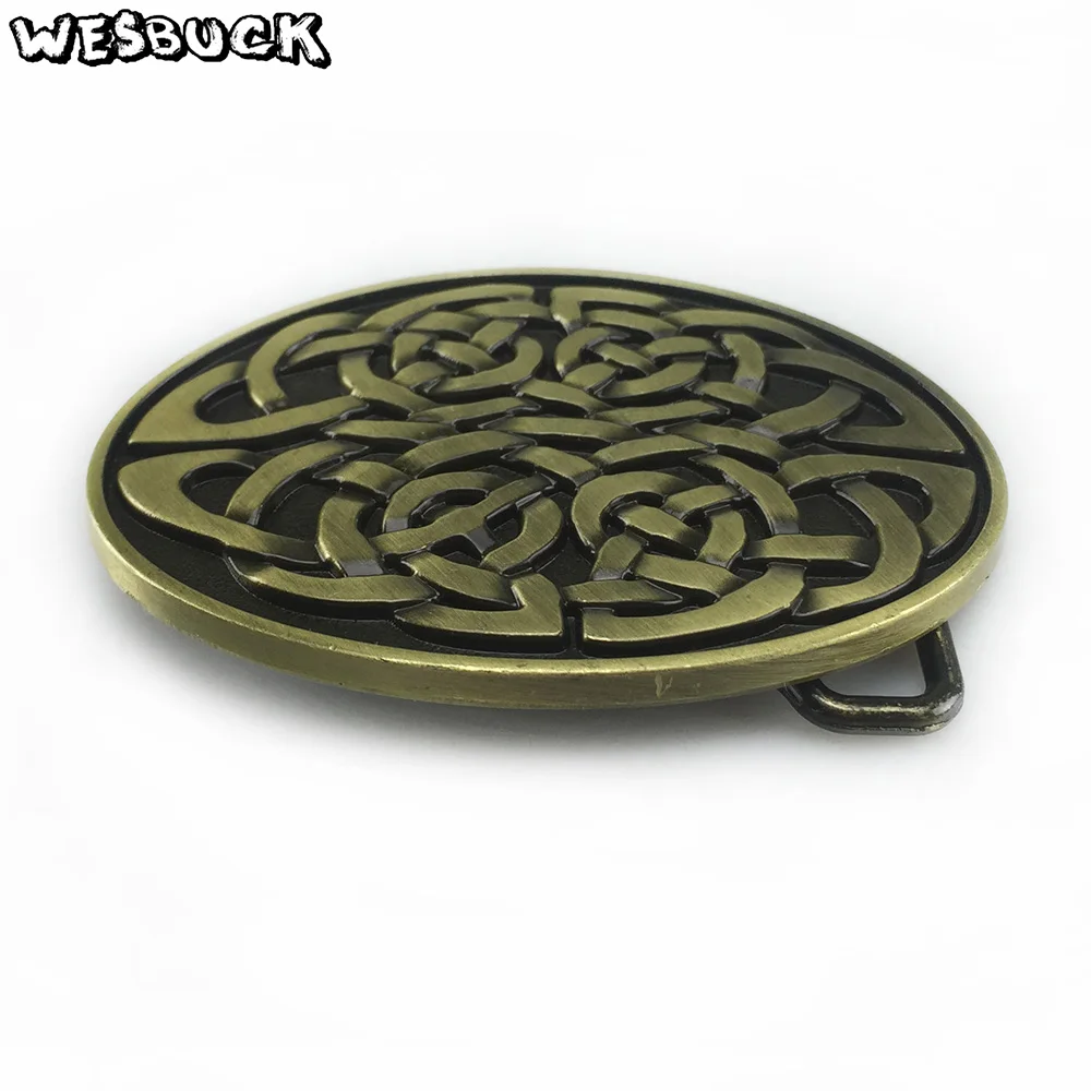 5 PCS MOQ wesbuck Brand Ретро Вестерн Кельтский Узел Джинсы подарок пряжка на ремешке Оловянная отделка для Для мужчин 4 см Ширина ремень