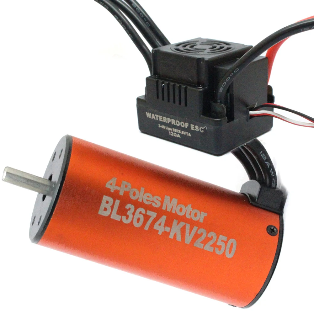 

3674 3.175mm Shaft High Torque Programmer Speed Controller Truck 120A Brushless Motor Kit For 1/10 RC Car Electronic ESC Racing
