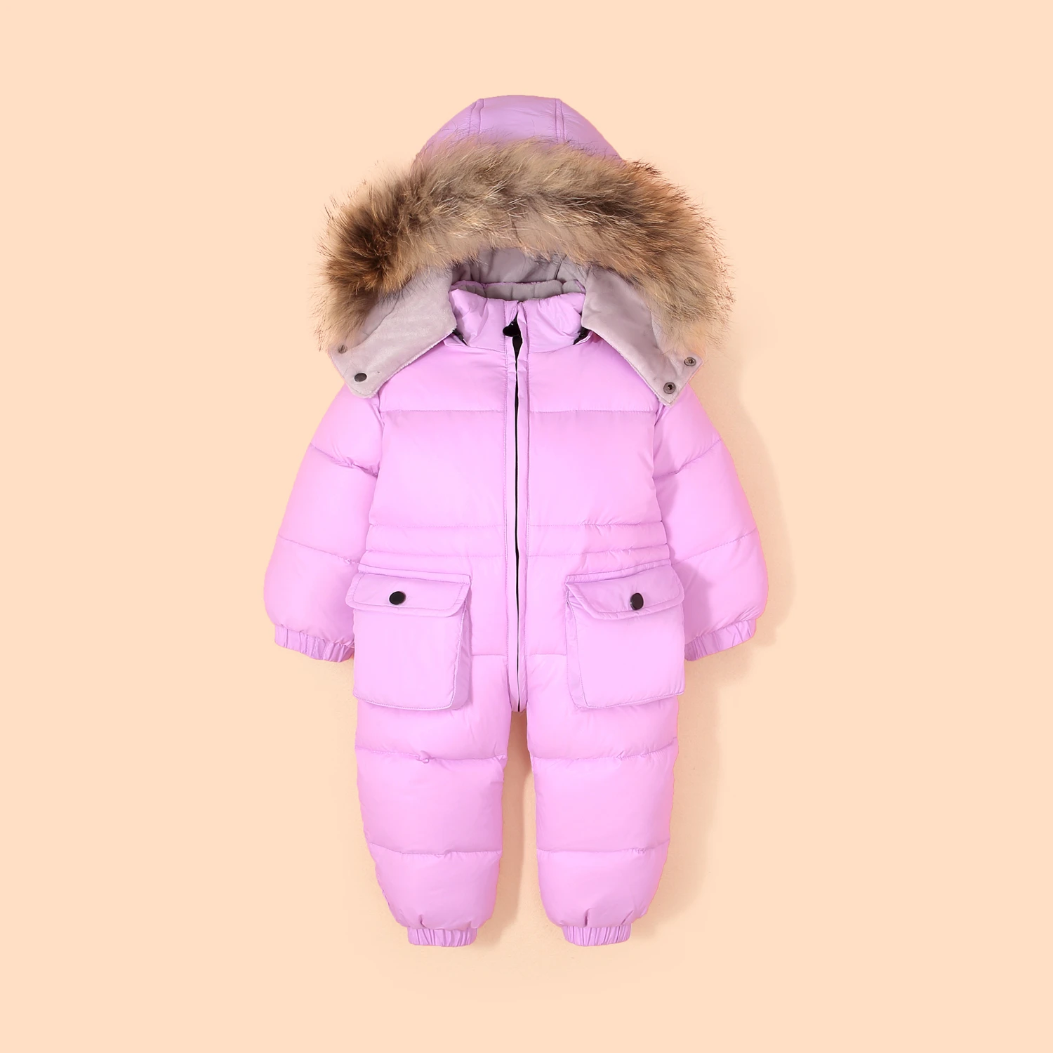 

-30 Russian Winter Snowsuit 2019 Boy Baby rompers Down Jacket Outdoor Infant Clothes Girls Climbing Kids Jumpsuit 1~4 years