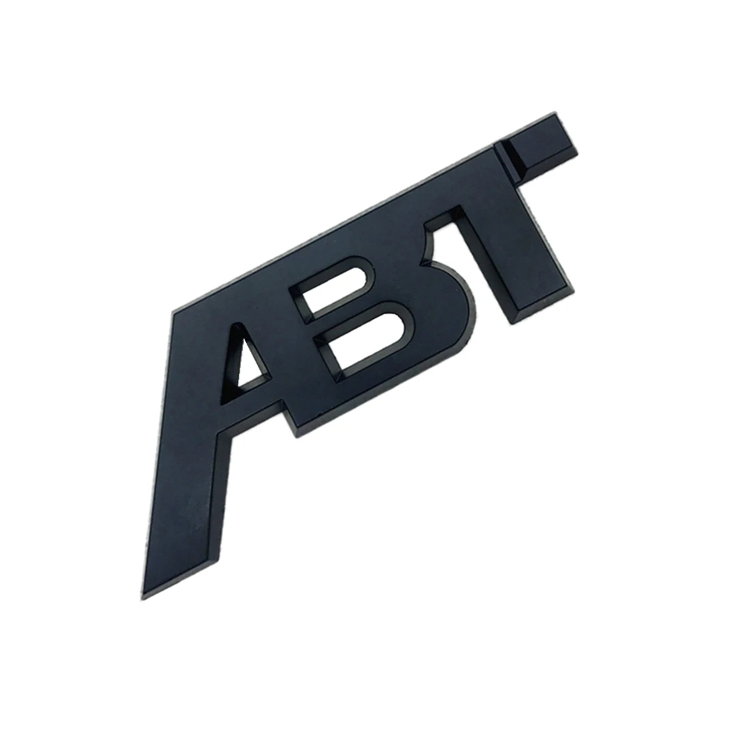 Sticker Emblem Матовый черный ABT цинковый сплав металлический значок, стикер, эмблема колпаки для A6 A8 S6 S8 автомобиля Передняя решетка Гилле углеродное волокно Задняя Крышка багажника - Название цвета: Sticker Emblem