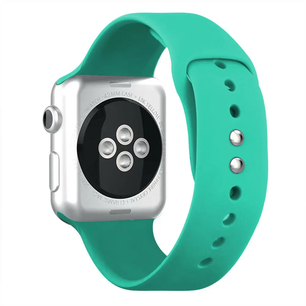 Сменный силиконовый спортивный ремешок 38 мм 44 мм для Apple Watch Series 1 2 3 4