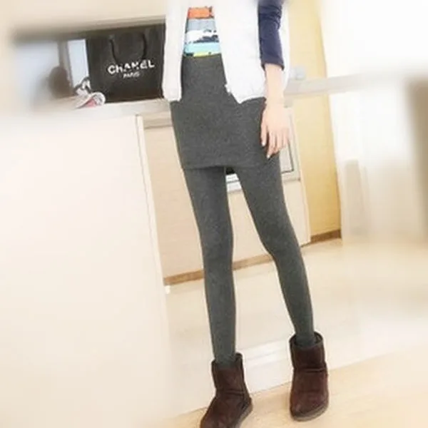 B Packag dark gray VISNXGI,, серые, черные сексуальные обтягивающие Стрейчевые легинсы с молнией, мини юбки, модные женские леггинсы из двух частей - Цвет: B Packag dark gray