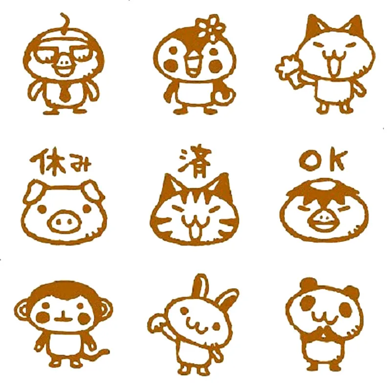 9x Animal Stamp 2020 9 шт./компл. Kawaii Милые Тоторо светочувствительное уплотнение Скрапбукинг Декор планировщик штампы для изготовления открыток канцелярские принадлежности, школьные принадлежности - Цвет: 9x Animal Stamp 2020