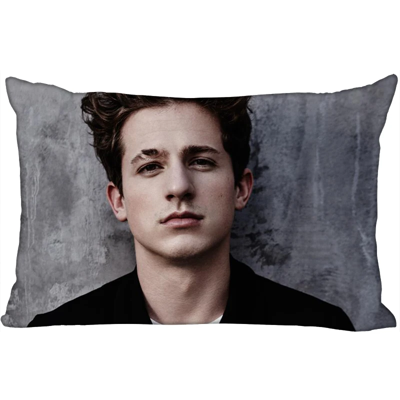 Хит, наволочки из атласа с принтом "Charlie Puth", две стороны, стандартные, шелковые, мягкие, прямоугольные, на молнии, наволочки, больше размеров, логотип на заказ