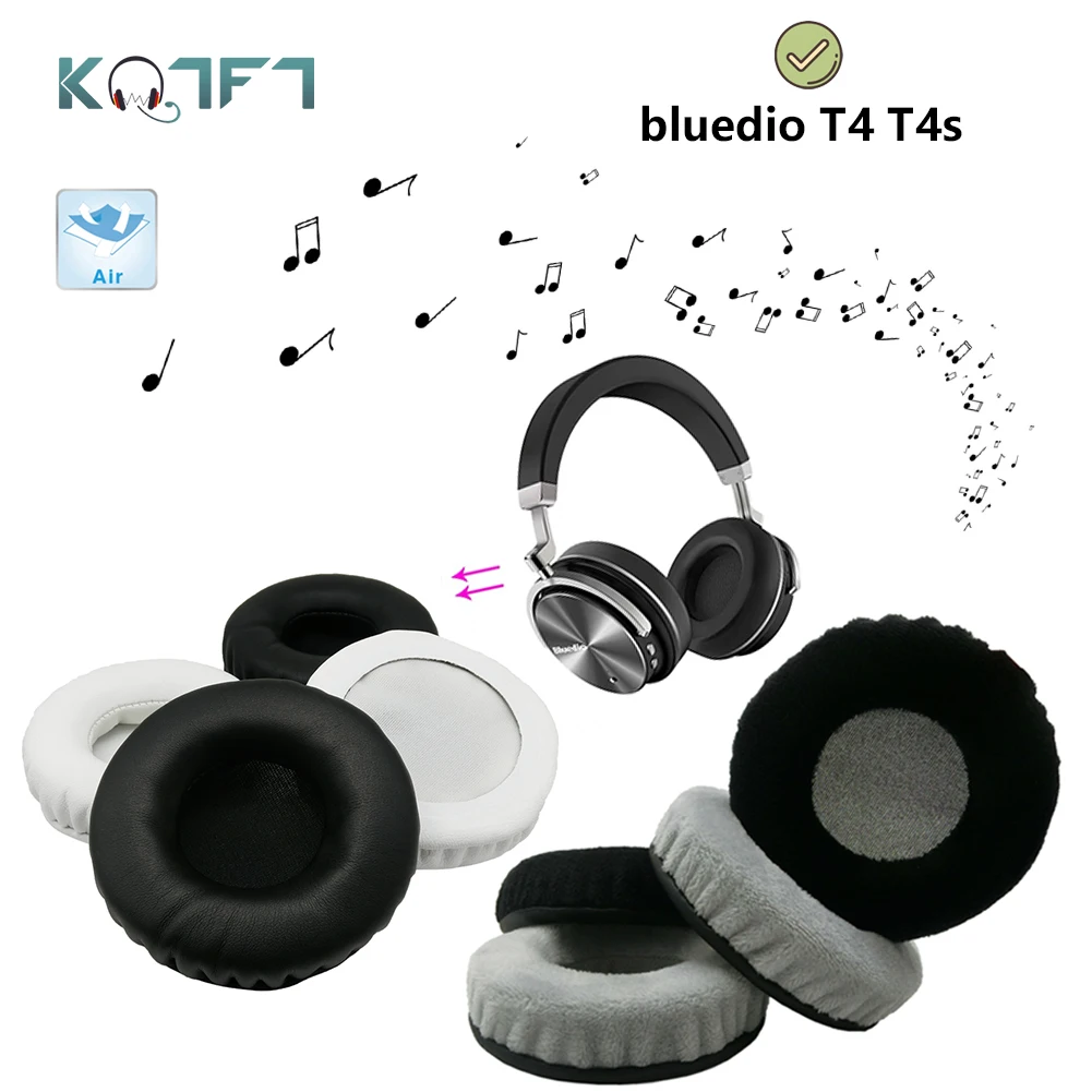 KQTFT Round shape 1 Pair of Replacement Ear Pads for bluedio T4