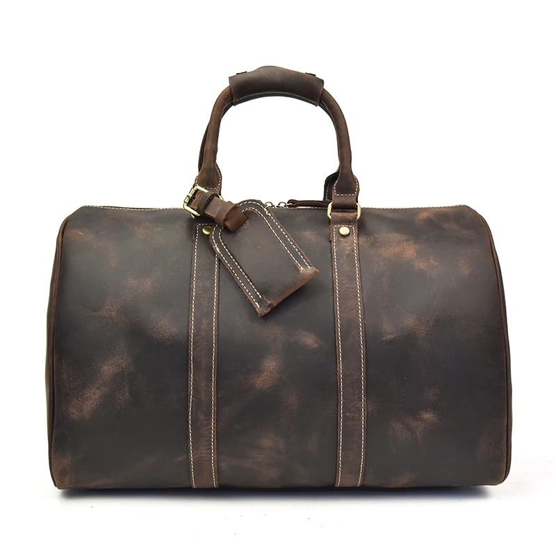 Luufan, повседневная винтажная мужская дорожная сумка, Crazy Horse, коровья кожа, дорожная сумка, ручная сумка, сумка для багажа, мужская сумка, 45 см