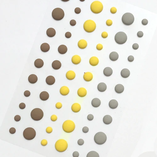 Round Assorted Size Self Adhesive Enamel Dots Sticker For Scrapbooking 