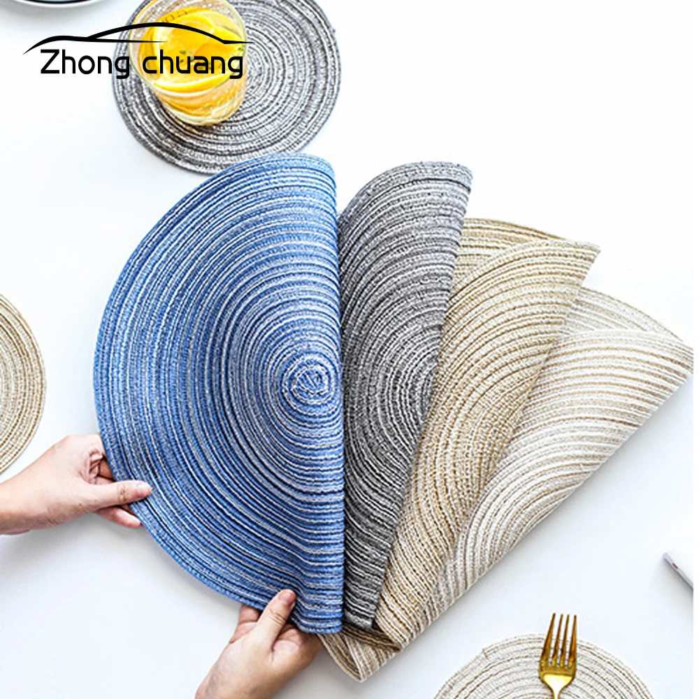 

Hand-woven table mat anti-slip mat insulation pad threaded placemat coaster non-slip dish mat table mat