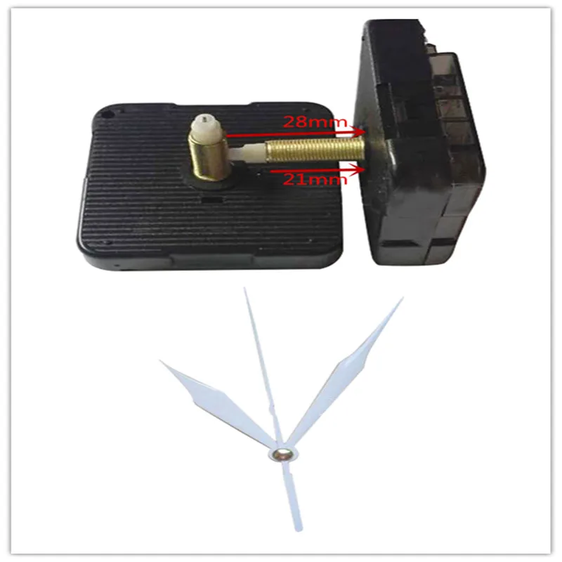 

120sets Clock Quartz Mechanism Home DIY Clock Mechanism Movement Parts replace accessories Kit For Quartz Clock 28mm shaft