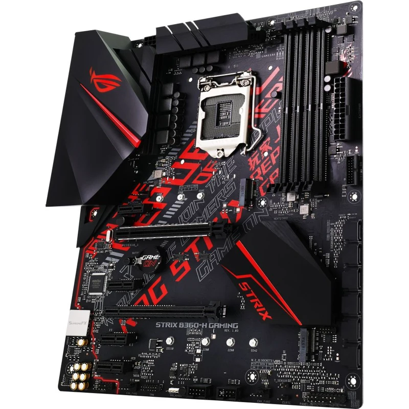 Материнская плата Asus ROG STRIX B360-H GAMING Soc-1151v2 Intel B360 4xDDR4 ATX AC`97 8ch(7.1) GbLAN