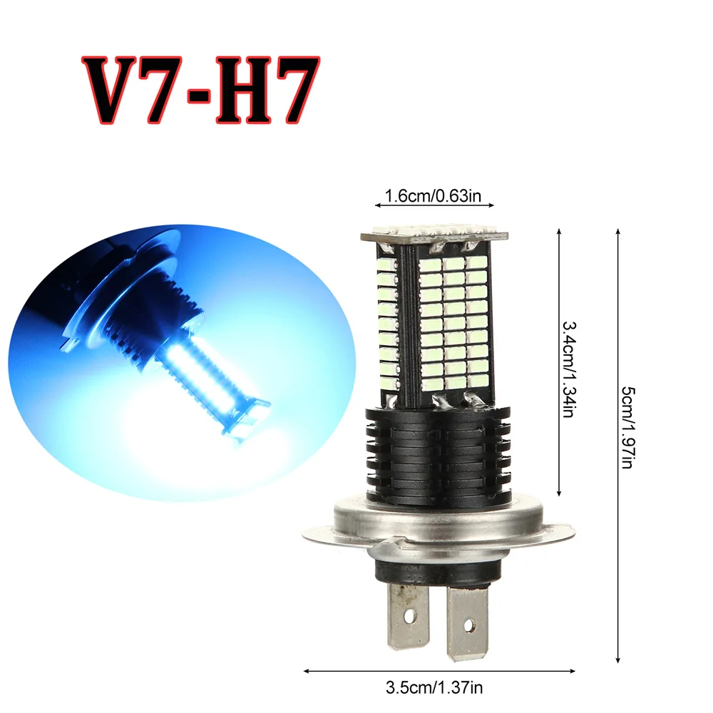 2 шт. H7 светодиодный 3030SMD 3200LM противотуманный светильник, лампы для вождения автомобиля DRL 8000K 12V синий* Светодиодный Рабочее напряжение: 9 V-30 V