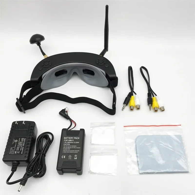 

Wholesale High Quality 854*480 3D 5.8G 40CH FPV Goggles with Head Tracking HD Port Playback for RC Drone Quadcopter FPV Racer