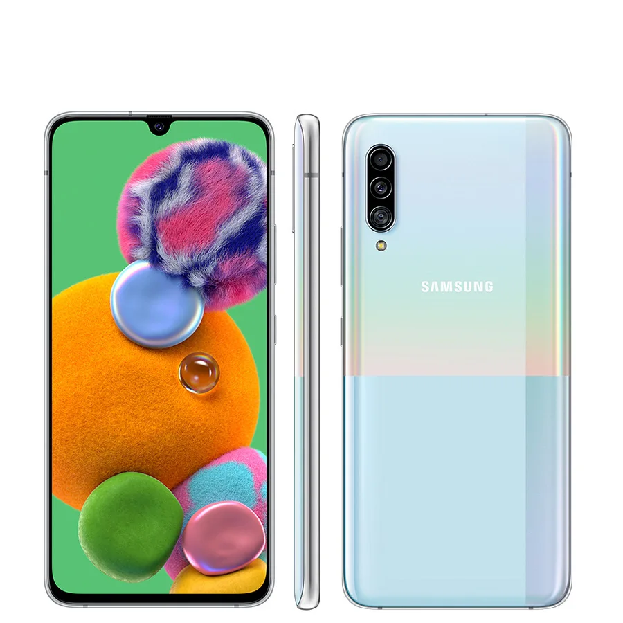 Мобильный телефон samsung Galaxy A90, 5G, Snapdragon 855, 8 ГБ ОЗУ, 128 Гб ПЗУ, A9080, 6,7 дюймов, 48мп, тройная камера, 4500 мА/ч, NFC, 5G, смартфон