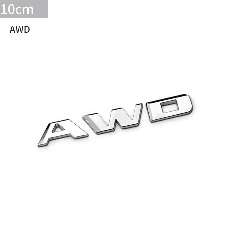 10 шт. х металлические AWD 40T 28T автомобильные задние наклейки эмблемы значки логотипы - Название цвета: AWD