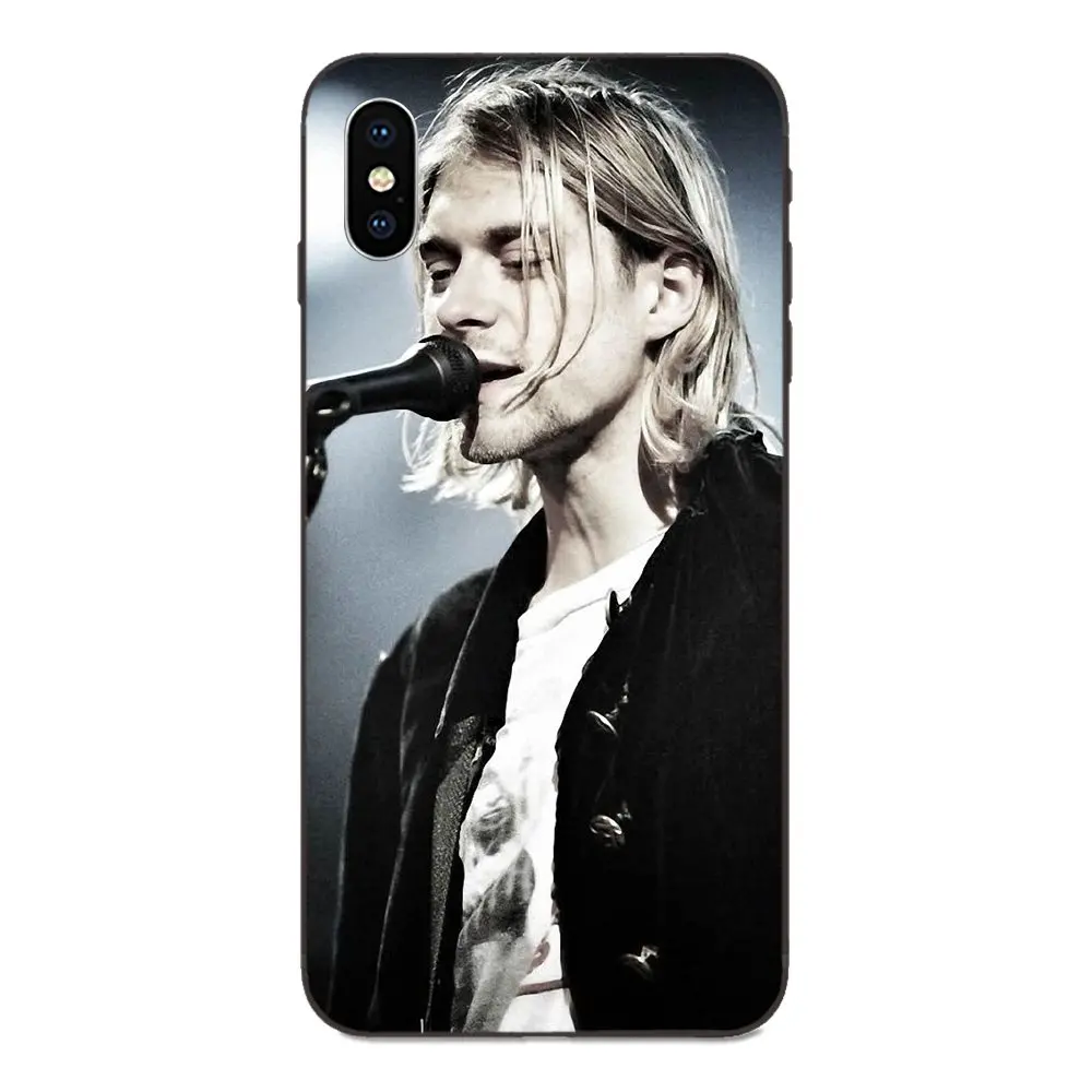 Для Apple iPhone 4 4S 5 5S SE 6 6S 7 8 Plus X XS Max XR мягкий чехол для мобильного телефона Nirvana Kurt Cobain