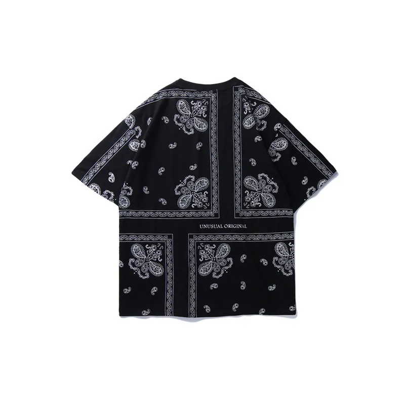 Dark Icon Bandana Футболка мужская женская с вырезом лодочкой Paisly мужские футболки хип-хоп Футболка уличная одежда