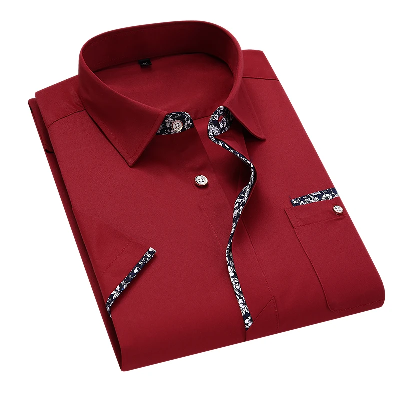 

Summer Shirt Men Casual Korea Short Sleeve Cotton Mens Social Shirts Casual Button Down Chemise Camisa Masculina