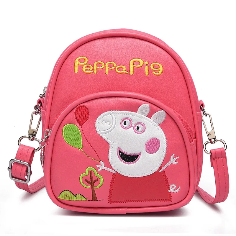 Peppa Игрушка Свинья Джордж поросенка модный рюкзак одна Наплечная Сумка с мультяшным украшением кошелек Джордж Мода фигурки подарок - Цвет: 7