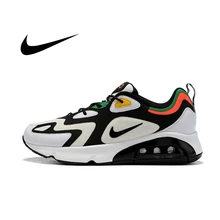 Оригинальные подлинные мужские кроссовки для бега от NIKE AIR MAX 200, амортизирующие кроссовки с низким верхом, Нескользящие, удобные, прочные, хорошее качество, AQ2568-101