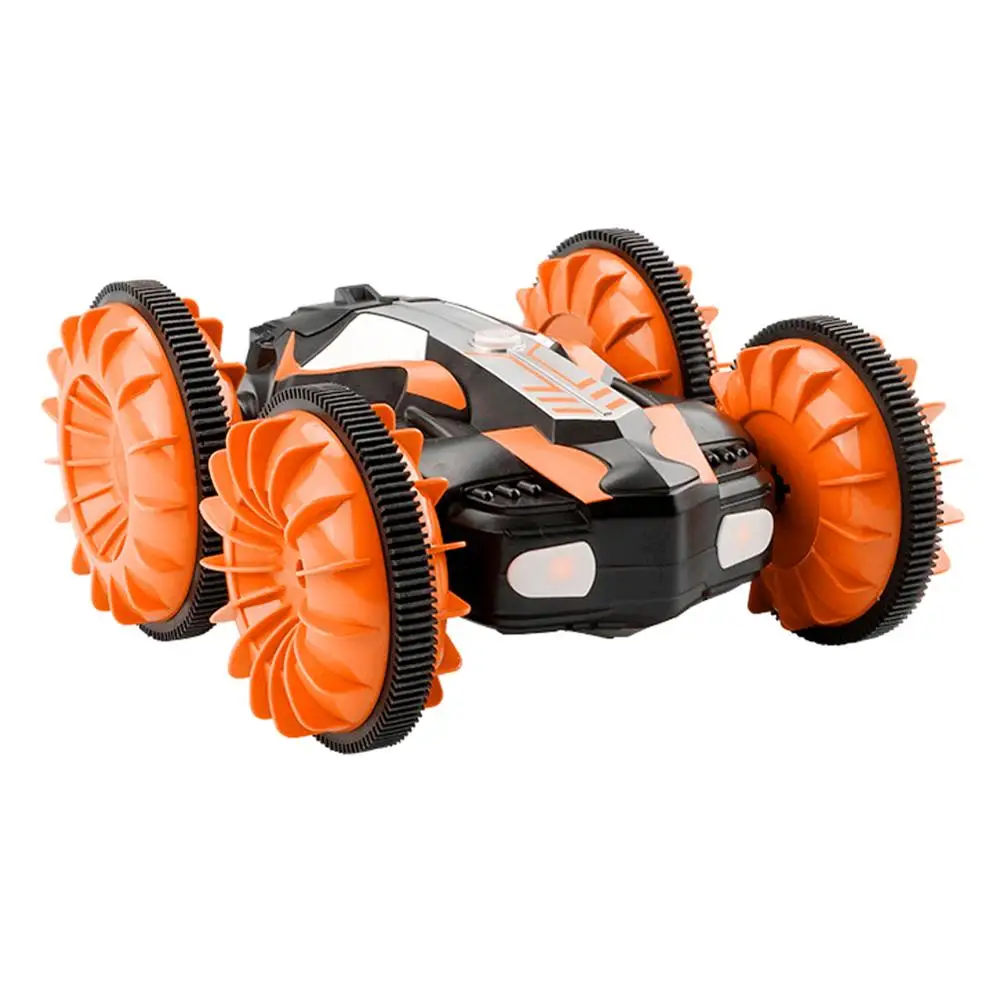 2.4G Amphibious 4WD Stunt RC Car Off Road Racing Climbing 360 Rotate High Speed Stunt Drift Crawler Waterproof RC Toy Cars - Цвет: Orange