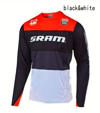 Pro Crossmax Moto Jersey, футболка для езды на велосипеде, футболка для езды на горном велосипеде, MTB Offroad, короткие футболки для езды на велосипеде, одежда для мотокросса - Цвет: Black White