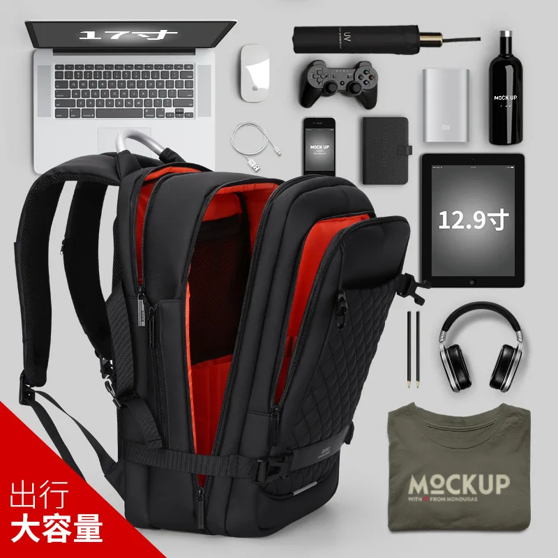 

Backpack Men's Large-Volume Business Trip Travel Bag Multi-functional Business Computer Bag Casual Simple Youth MEN'S Backpack