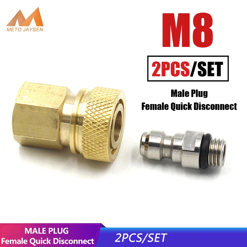Coupler-Connector Male-Plug Stainless-Steel Pcp Paintball M10x1 8MM M8x1 Air-Refill-Fitting-Set