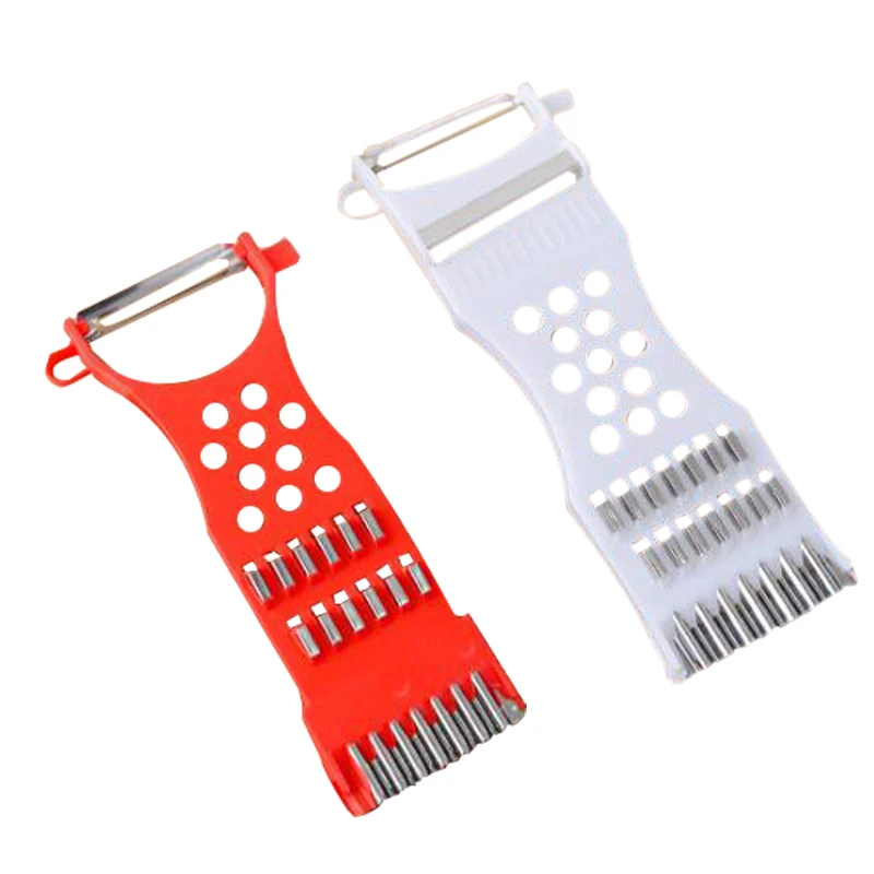 Multifunctional Plastic Peeler Fruit And Vegetable Grater Stainless Steel Blade Salad Making Tools French Fries Potato Chip | Дом и сад