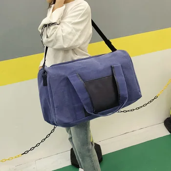 

Travel bag new tide travel bag large-capacity short-distance luggage canvas canvas shoulder travel bag