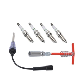 

6Pcs/Set Inline Spark Checker Fuel Delivery Spark Plug Connections Tester System and Wrench T-Handle Remover for Nissan Qijun 90