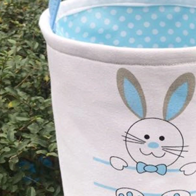 Decorative Rabbit Basket DIY Handmade Basket Canvas Basket Printed Children's Shopping Basket