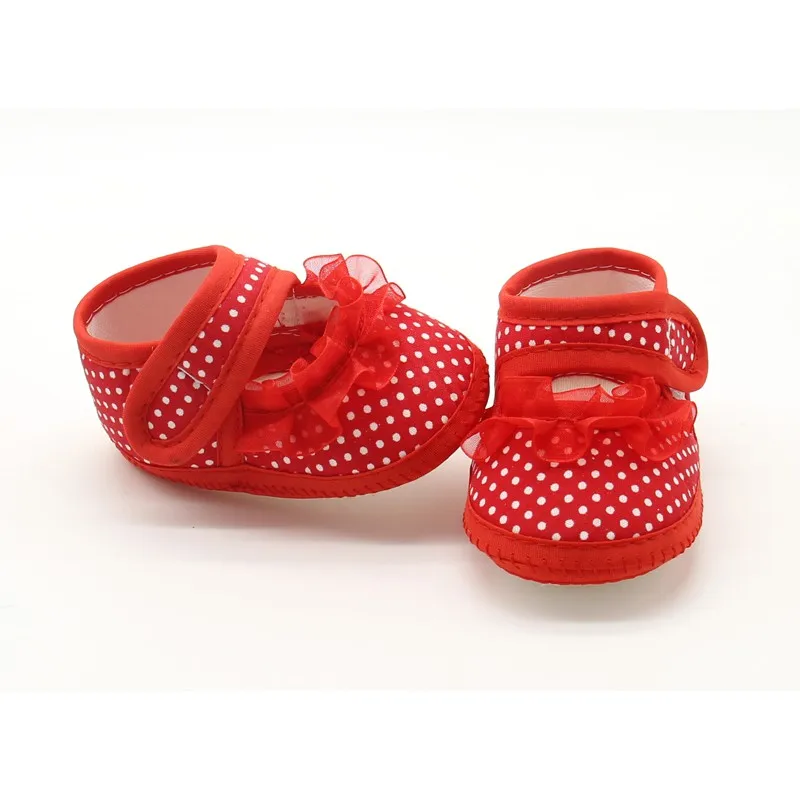 New Baby Shoes Lace Newborn baby boy Girls Booties Polka Dot Baby Shoes Moccasins Newborn Girls Booties for Infant