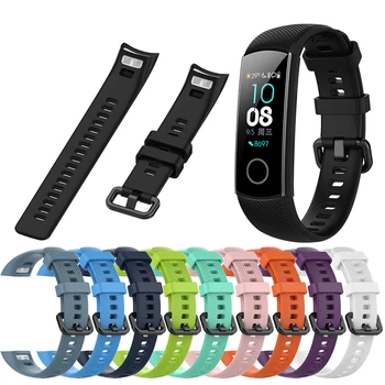 

honor band 4 Strap Silicone Wrist Replacement Wristband For Huawei Honor Band 5 Smart Sport Bracelet Strap Band4 band5 honorband