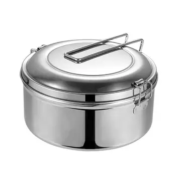

Portable Lunch Box Stainless Stee Storage Container Double-layered Bento Boxes Microwave Dinnerware Food Food Box Kitchen Gadget