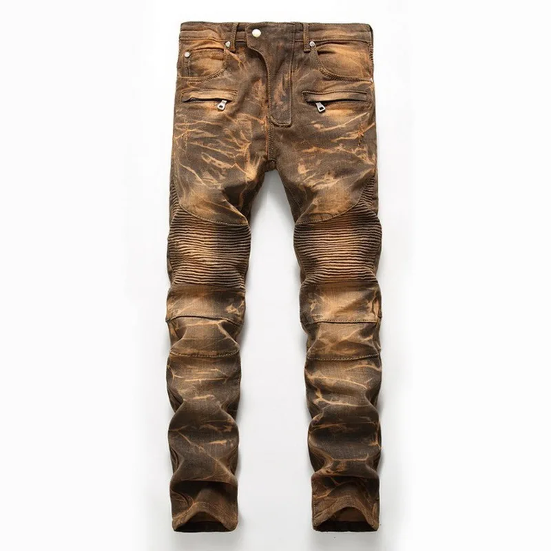 Denim Designer For Men'S Bike Moto Jeans Stretch Straight OverSize 28 40 42 2020 Spring Autumn Winter HIP HOP Punk Streetwear Denim Designer For Men'S Bike Moto Jeans Stretch Straight OverSize 28 40 42 2020 Spring Autumn Winter HIP HOP Punk Streetwear