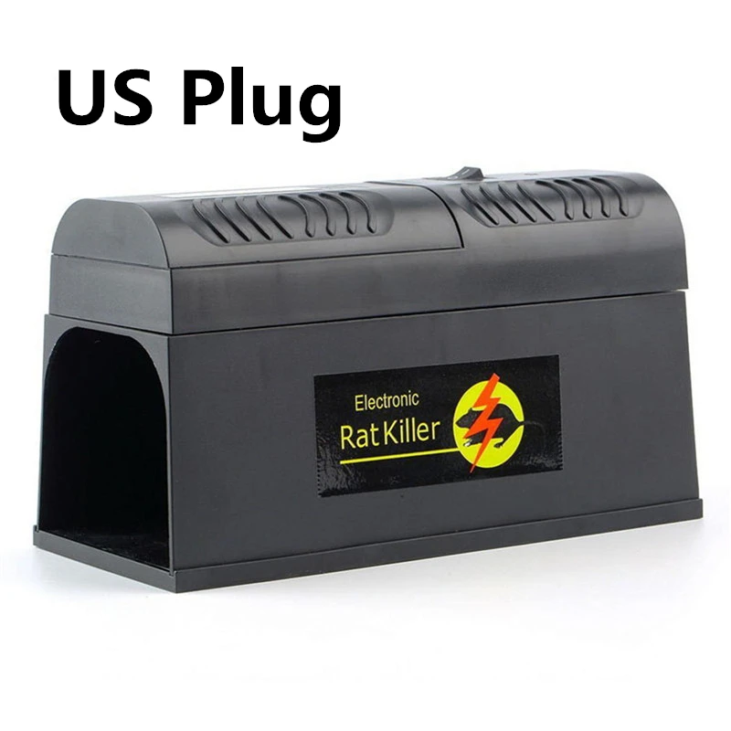 US plug Вилка для США/Великобритании/ЕС, электрическая мышка высокого напряжения, крысоловка, мышка, убийца, Электронная мышь для грызунов, Zapper, для домашнего использования, для борьбы с вредителями - Цвет: US plug