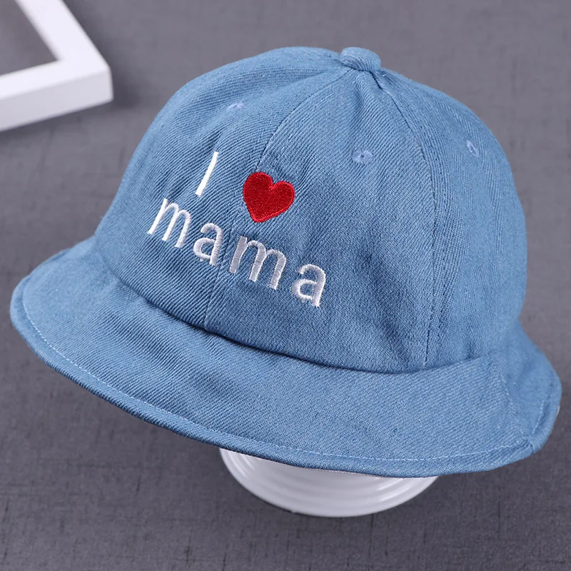 Type1 Детская шапка детская ковбойская шляпа Papa, Mama»(«Я люблю папу, маму») кепка с надписью Детские Кепки шляпка для девочки шапка для маленьких мальчиков Одежда для маленьких детские шапки кепки шапка детская - Цвет: Type1
