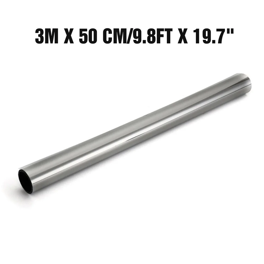 3MX50CM Стеклянная Солнцезащитная пленка с эффектом зеркала, статическая склеивание, устойчивый к царапинам слой 3,0 м* 50 см 5 м* 50 см УФ-сетка 15% VLT - Цвет: 3MX50CM