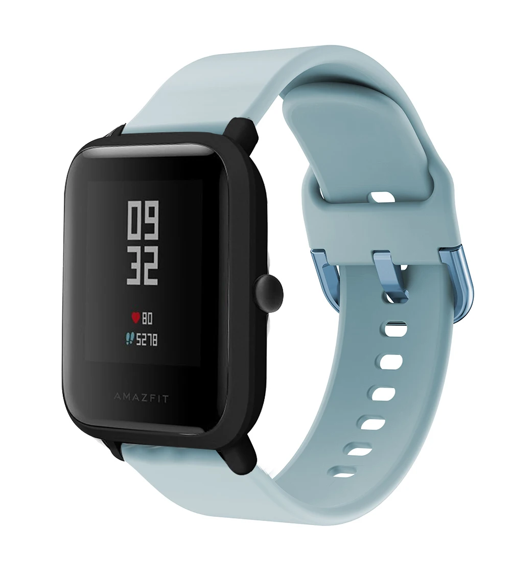 UEBN 20 мм 22 мм силиконовый спортивный ремешок для Xiaomi Amazfit Bip/GTS сменный ремешок для Xiaomi Huami Amazfit GTR 42 мм 47 мм ремешок для часов