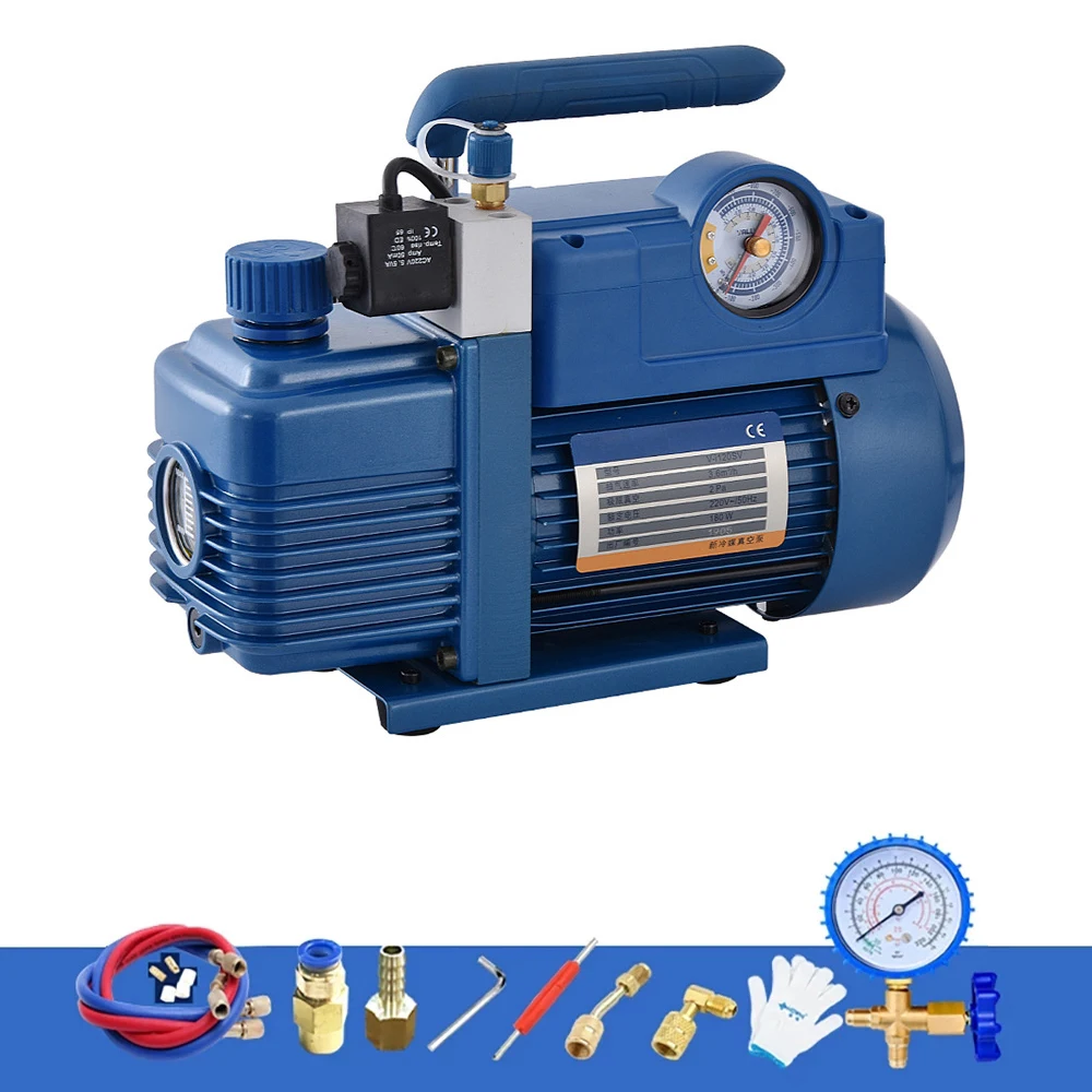 

220V V-i120SV Refrigerant Vacuum Pump Air Conditioning Pump Electric Vacuum Pump For R410A R407C R134a R12 R22 180W 3.6M3/H