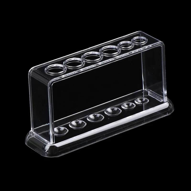 1PC 16.7*8*3cm Plastic Clear Test Tube Rack 6 Holes Stand Lab Shelf School Supply Equipment |