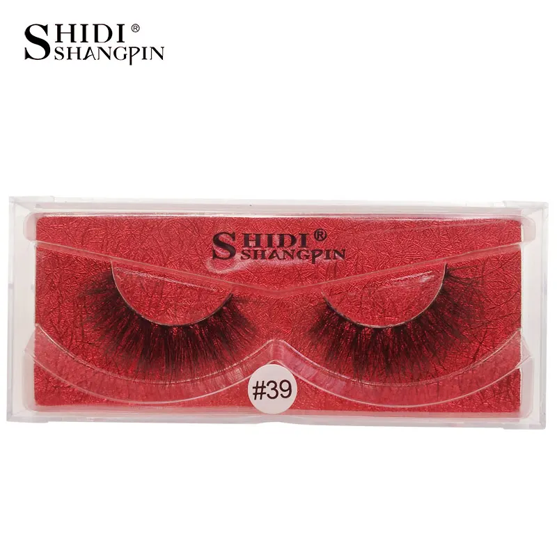 Shidisangpin 3d норковые ресницы натуральные длинные накладные ресницы 1 пара 3d норковые ресницы накладные ресницы 3d Искусственные ресницы для maquiagem - Цвет: 39R