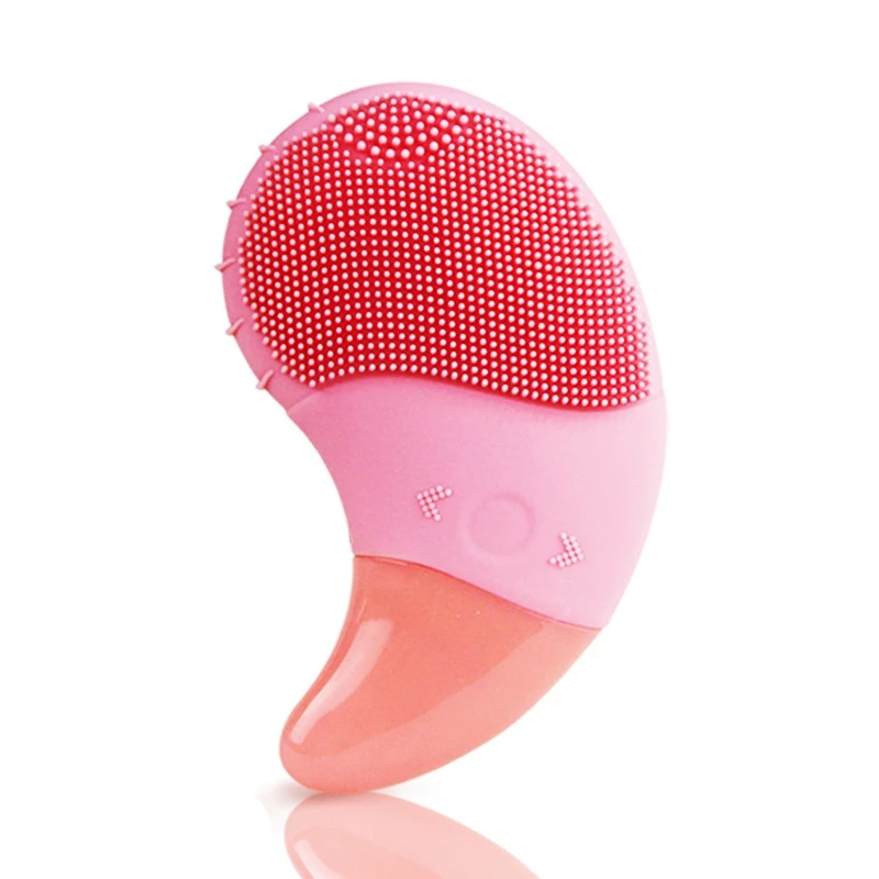 PINK Щетка для очищения лица электрическая силиконовая щетка для лица Массажер водонепроницаемый перезаряжаемый 3 скорости вибрации щетка для чистки лица - Цвет: PINK