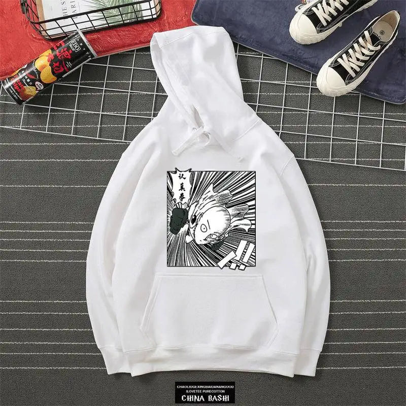 Аниме One Punch man Saitama Oppai, толстовка с капюшоном, толстовки с капюшоном, мужские, с длинным рукавом, косплей, костюм, уличная одежда, пуловер, толстовки