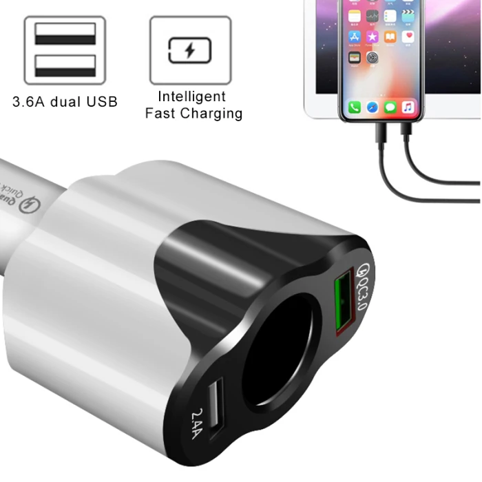 USB зарядное устройство для быстрой зарядки многофункциональное автомобильное Зарядное устройство для автомобилей, транспортные средства, смартфонов, мобильных телефонов, мобильные телефоны