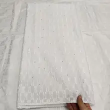 Белый хлопок польский кружевной ткани со стразами прекрасно подойдет к вечернему Для мужчин мягкая кружевная швейцарская Вуаль со Для мужчин в африканском стиле Agbada швейцарские кружева Материал 5 ярдов