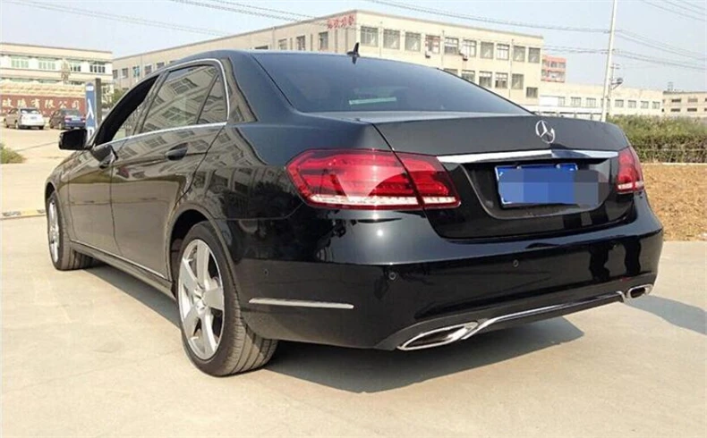 Авто Задний спойлер и Exhause для Mercedes-Benz E Class W212 E200 E250 E300 E350 500 2013- высокое качество PP бампер диффузор